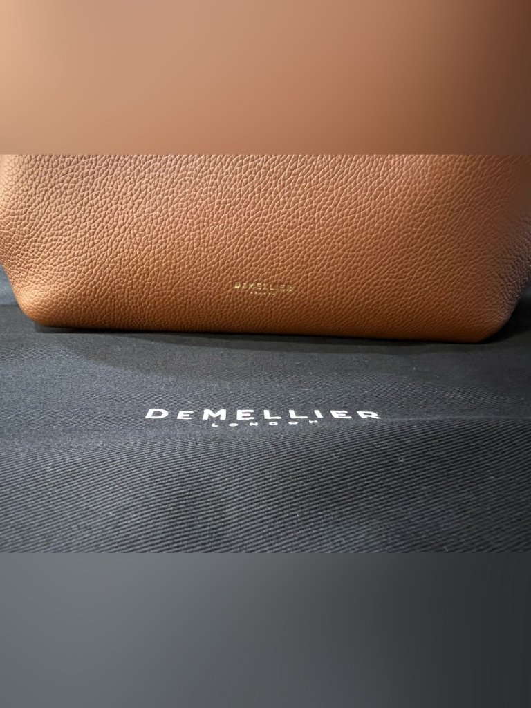Demellier London Cognac Leather Wing Satchel Midi Tote — image 5 of 7